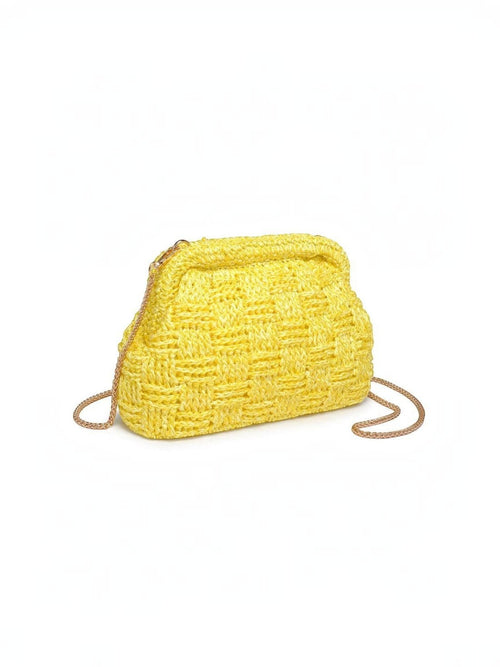 Mialur Boutique - Woven Clutch Bag - Butter Color
