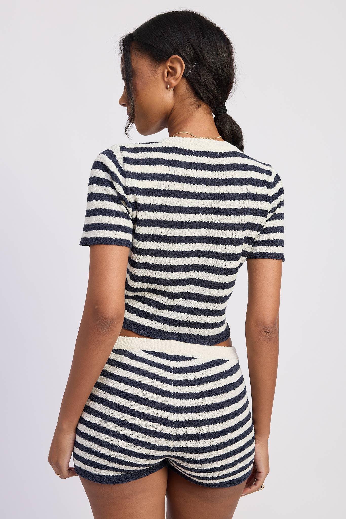 Navy coast Knit Top