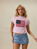 The USA Mock Neck Top