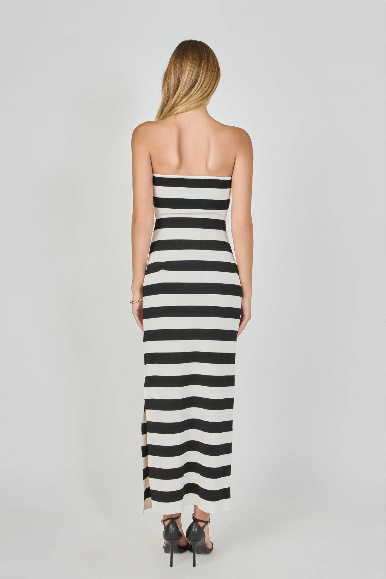 Monaco Stripe Cutout Maxi Dress
