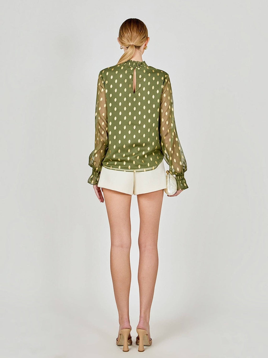 Polka Dot Chiffon Blouse