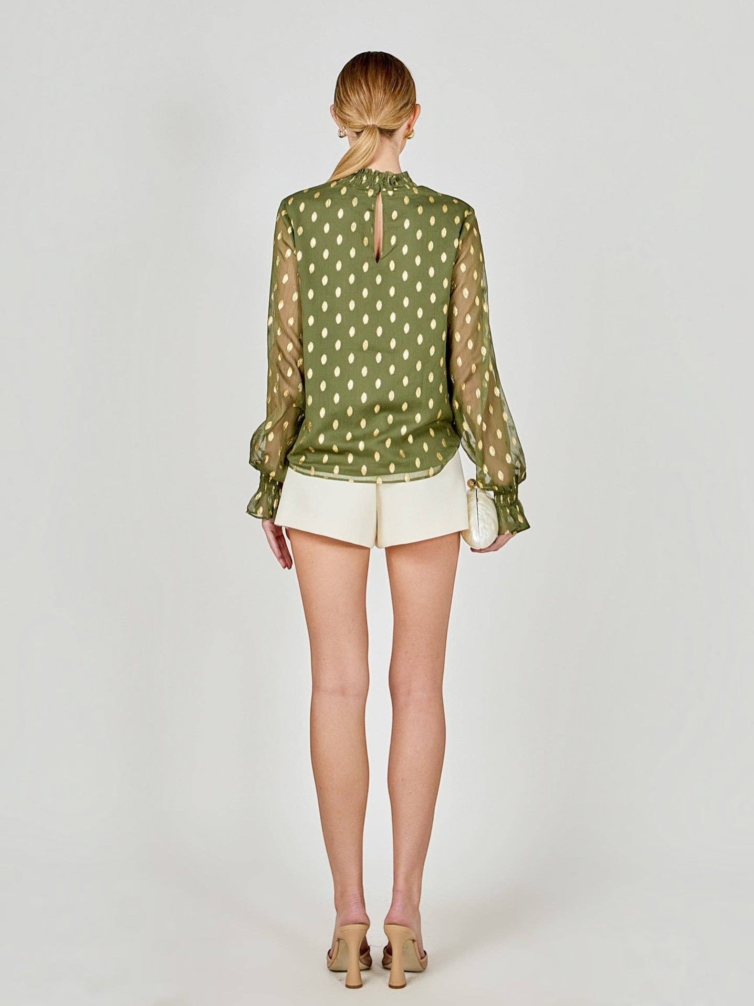 Polka Dot Chiffon Blouse
