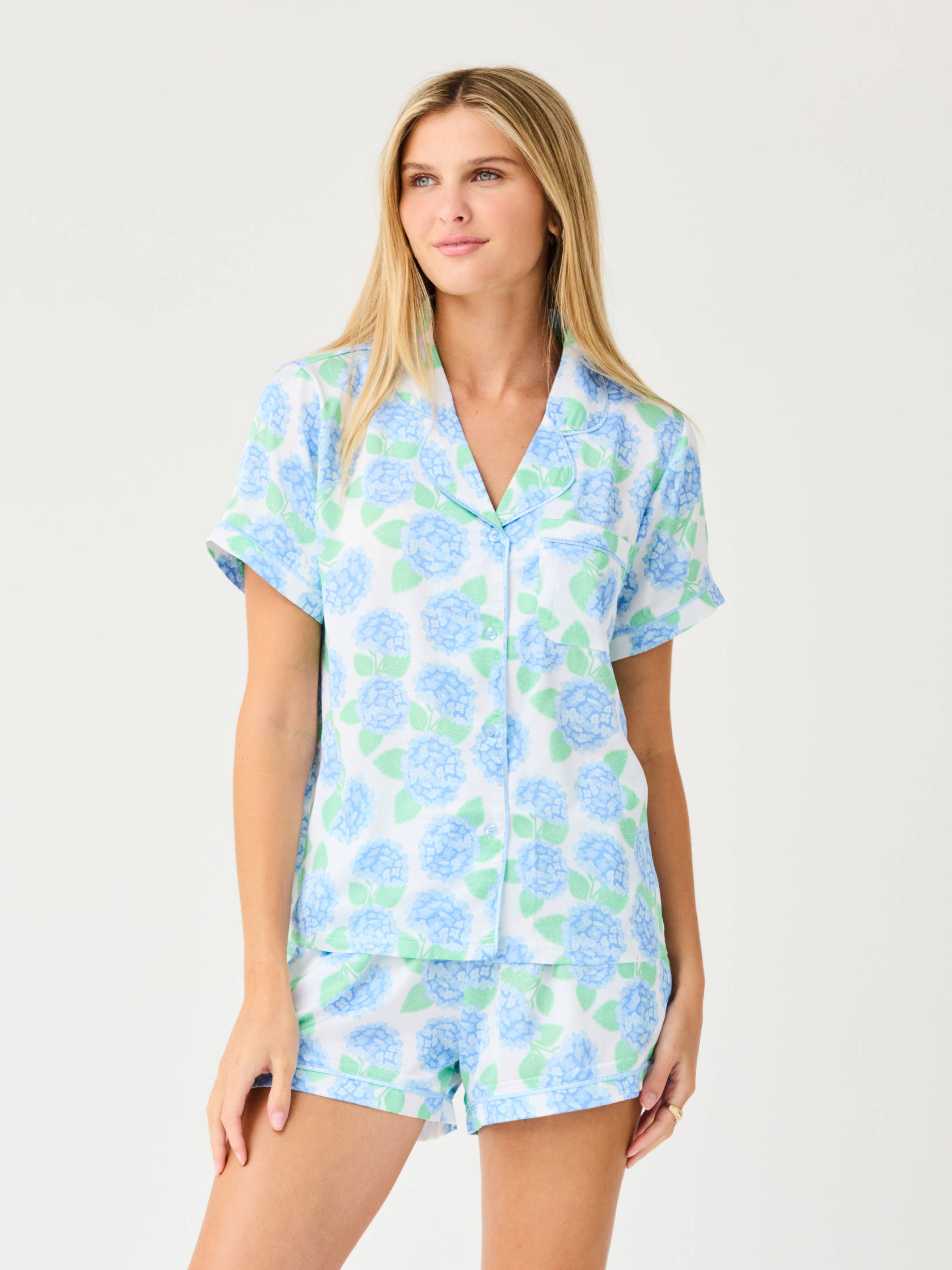 Mialur Boutique - Summerfair Blue - Women's Charlotte Satin Shorts Set