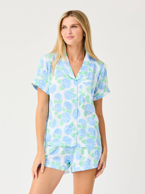 Mialur Boutique - Summerfair Blue - Women's Charlotte Satin Shorts Set