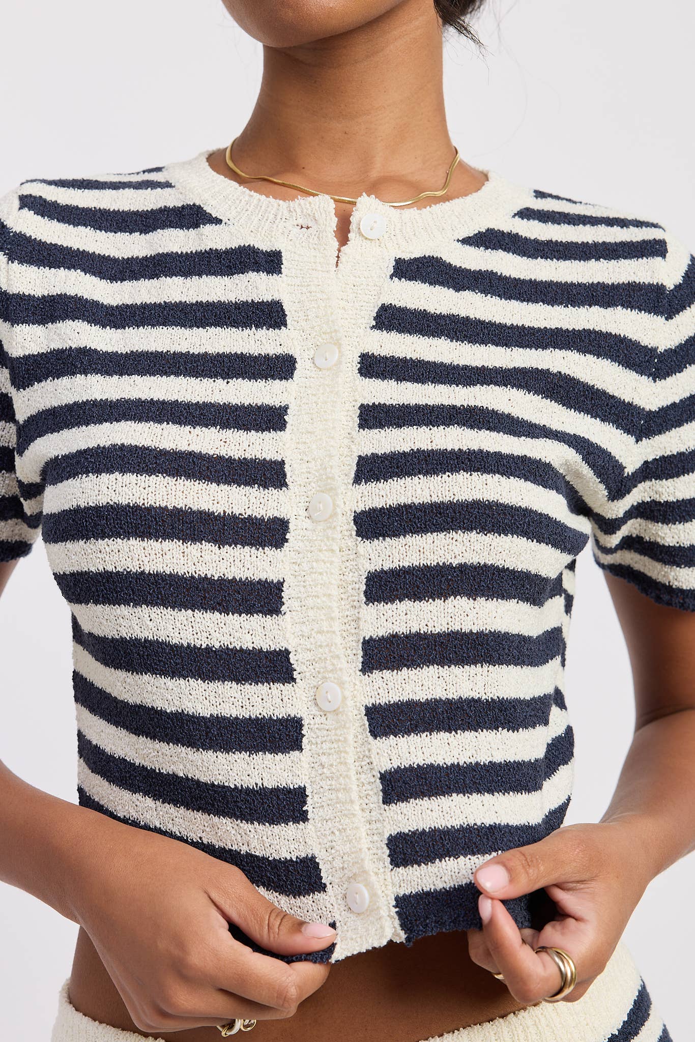 Navy coast Knit Top