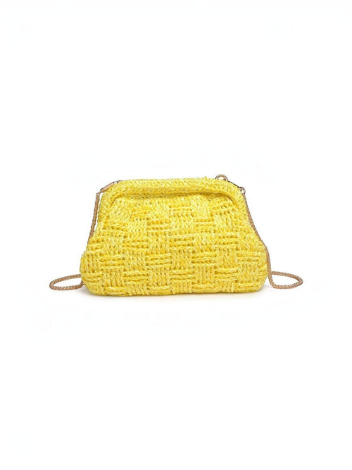 Mialur Boutique - Woven Clutch Bag - Butter Color