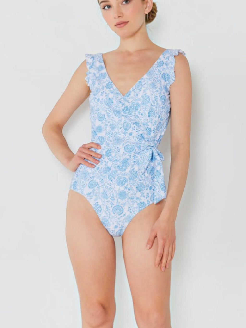 Mialur Boutique - Santorini Floral One-Piece Swimsuit - Floral Color