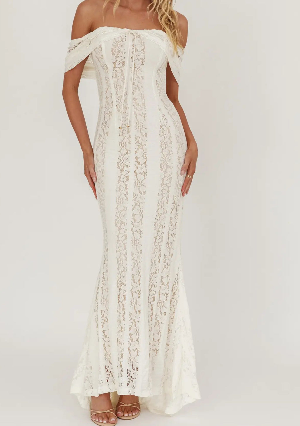 Ivory Lace Dream Maxi Dress