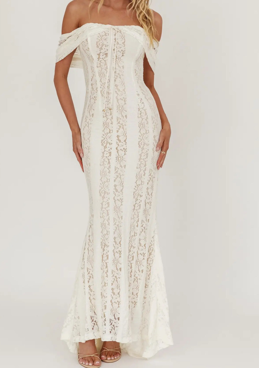 Ivory Lace Dream Maxi Dress