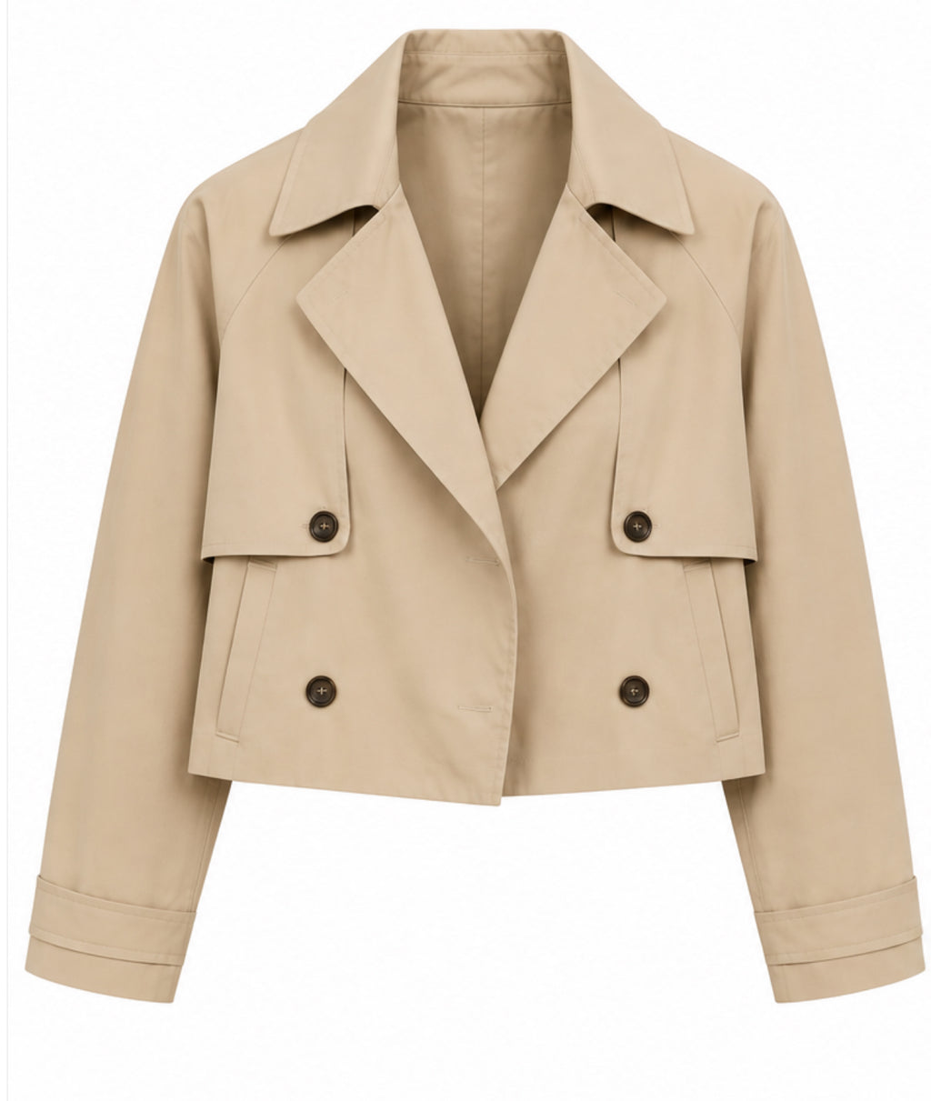 The Camille Cropped Trench
