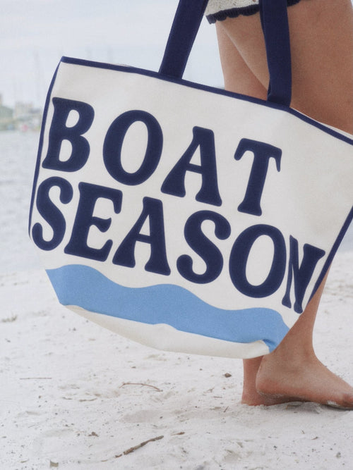 Mialur Boutique - Boat Season Tote – Ivory Color