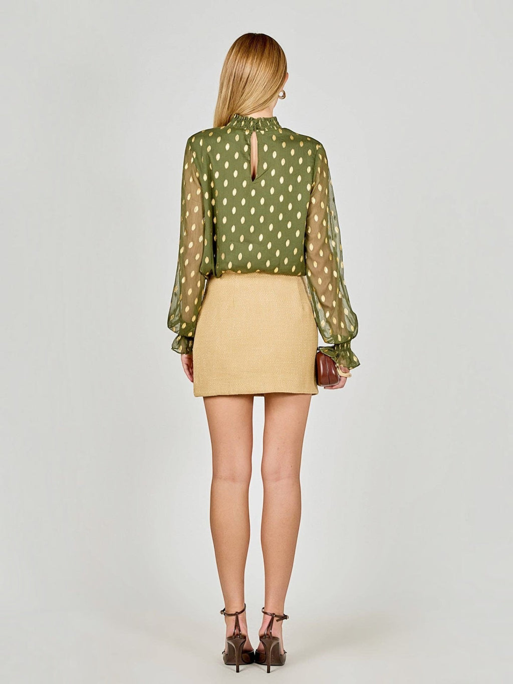 Polka Dot Chiffon Blouse