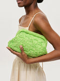 Mialur Boutique - Woven Clutch Bag - Lime Color