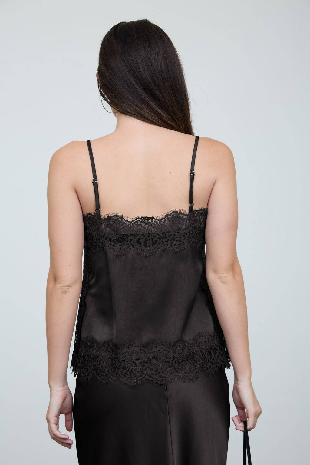 Satin Lace Trim Cami