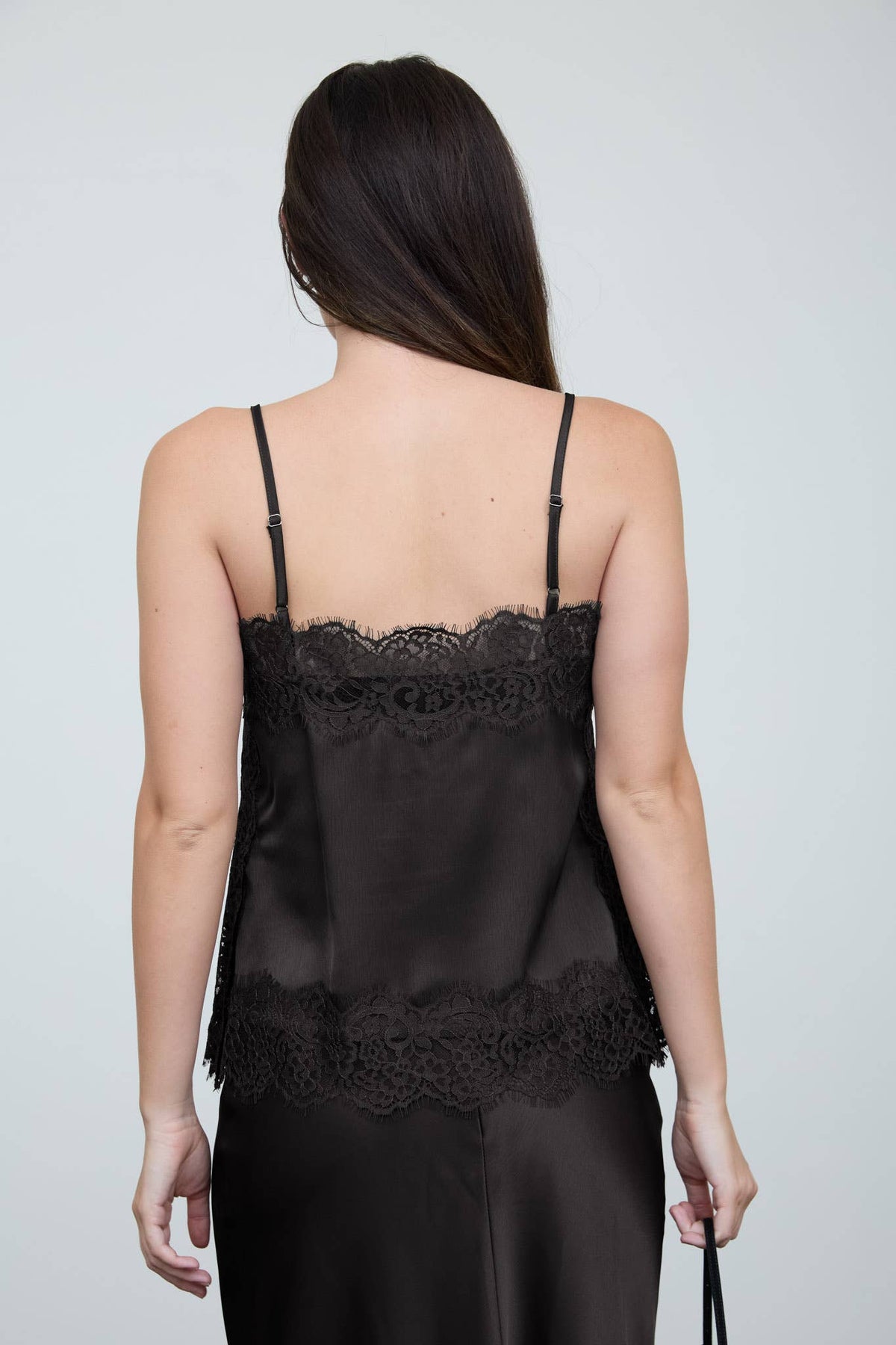 Satin Lace Trim Cami