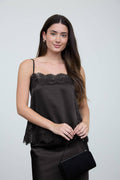 Satin Lace Trim Cami