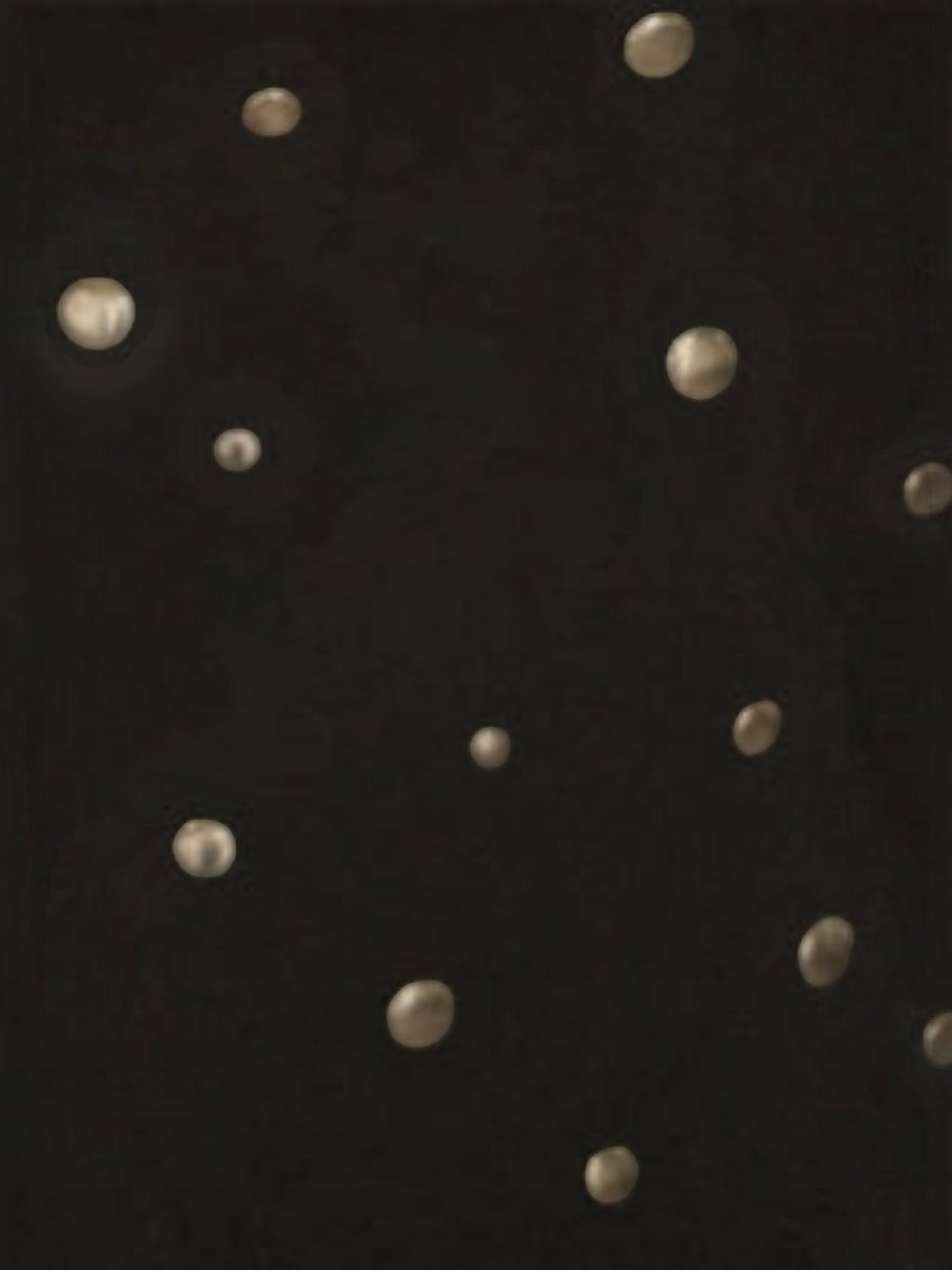 Mialur black rayon blend halter top featuring scattered metal stud embellishments and a fitted silhouette.