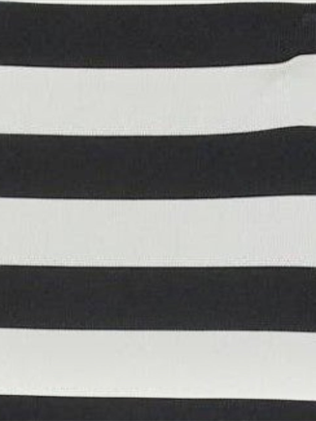 Mialur black and white horizontal striped soft stretch knit fabric texture close-up