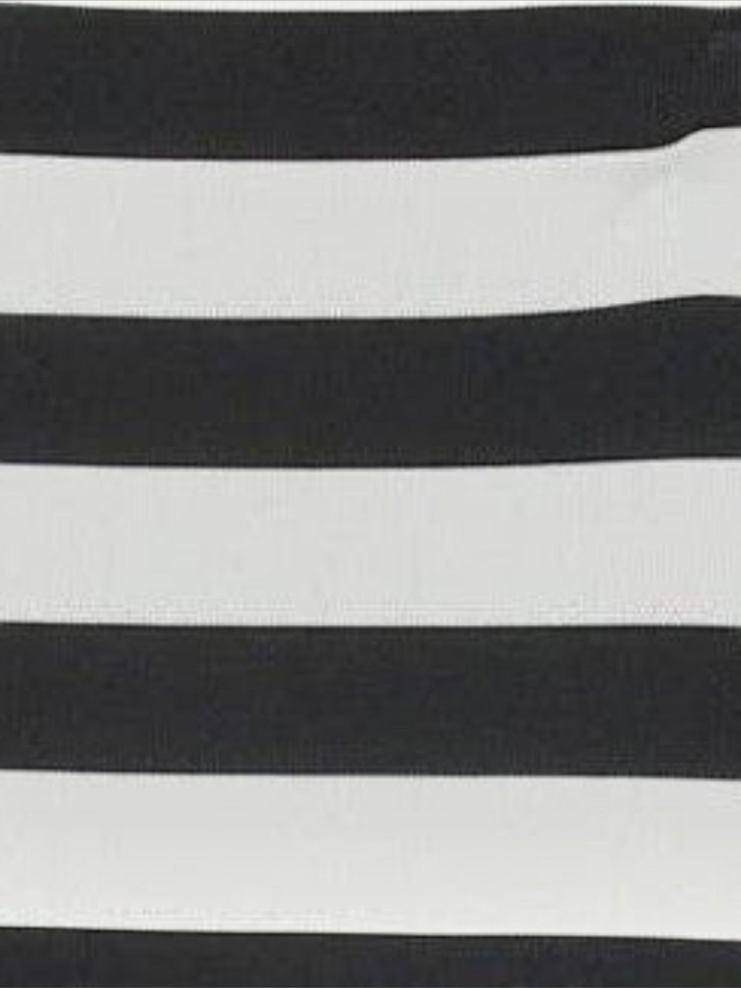 Mialur black and white horizontal striped soft stretch knit fabric texture close-up