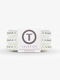Mialur pack of three large crystal clear TELETIES spiral hair ties with a strong grip and no-rip design.