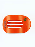 Mialur University of Florida Gators orange flat round hair clip with blue logo and durable bendable teeth