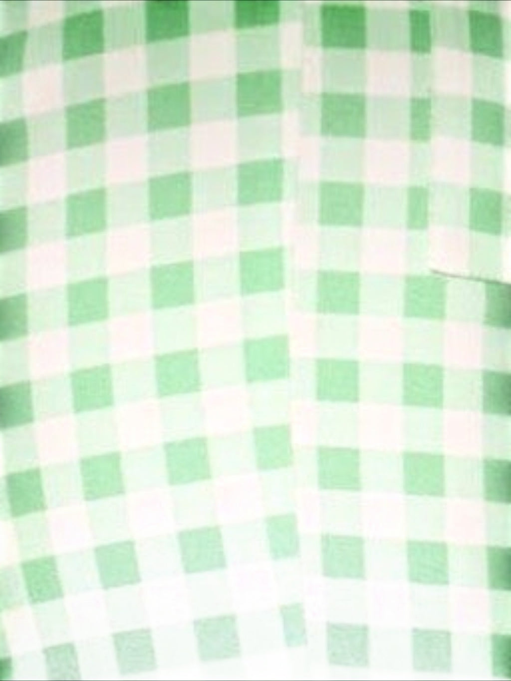 Mialur Pistachio Picnic Capri Pants in a fresh green and white gingham check pattern with a front patch pocket.