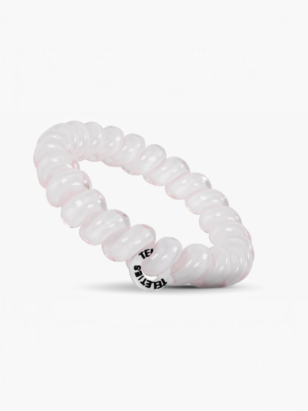 Mialur large rose water pink spiral hair tie with strong grip design that doubles as a stylish bracelet