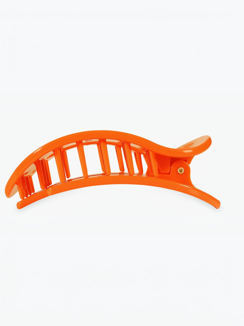 Mialur University of Florida Go Gators large flat round hair clip in bright orange, designed for comfortable wear.