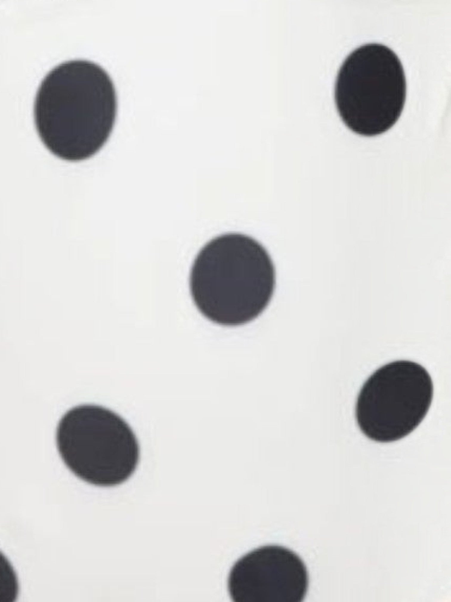 Mialur black and white polka dot print fabric detail for a one-piece ruffle swimsuit