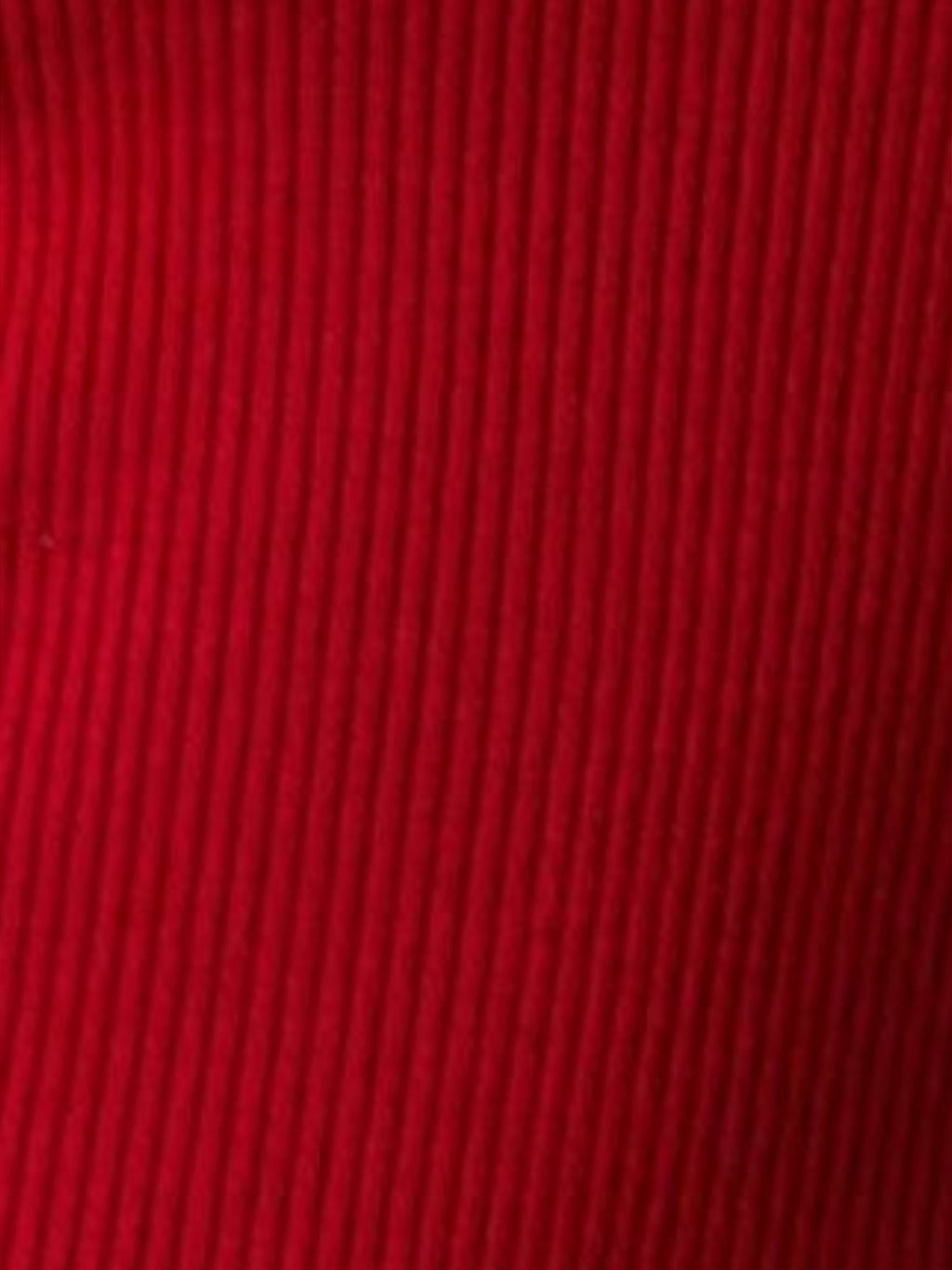 Mialur red ribbed halter top fabric close-up showing soft vertical texture and fitted knit material