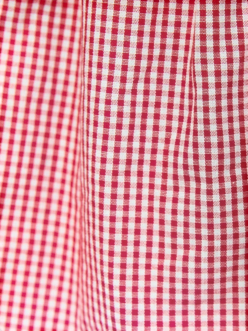 Mialur red and white micro gingham fabric texture with a classic checkered pattern for summer shorts