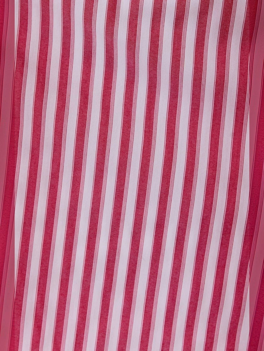 Close-up of the Mialur Americana Strapless Mini Dress featuring a classic red and white vertical stripe pattern.