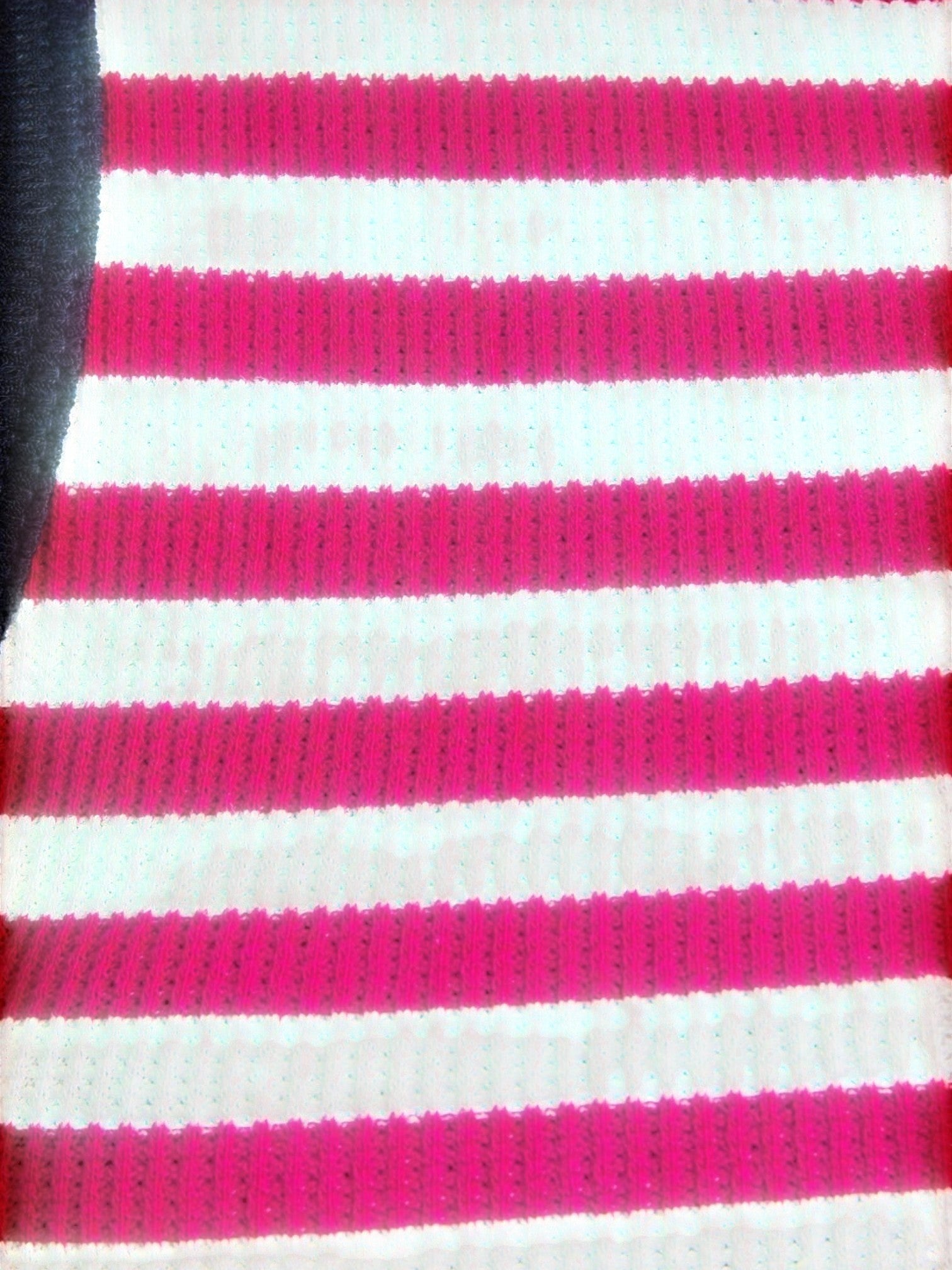 Mialur Summer Stripe Tank Top featuring a red and white horizontal knit pattern with a contrasting navy blue trim.