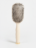 Mialur TELETIES tan boar bristle hair brush with a coil-inspired handle and nylon bristles for smoothing hair