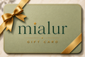 Mialur gift card with a gold bow on a light background