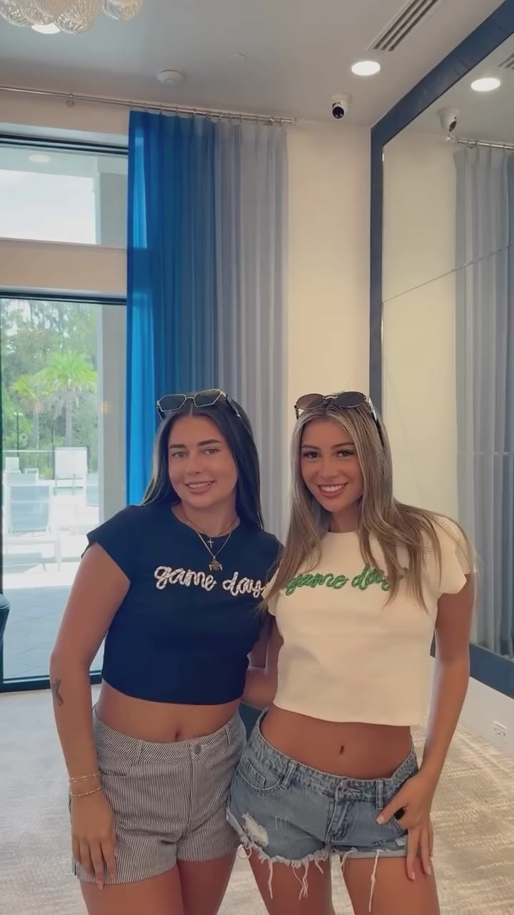 Mialur Boutique - Video of two woman wearing Mialur Game Day Tee Shirts